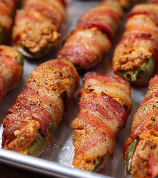 Bacon Wrapped Woo Pig Jalapeno Poppers